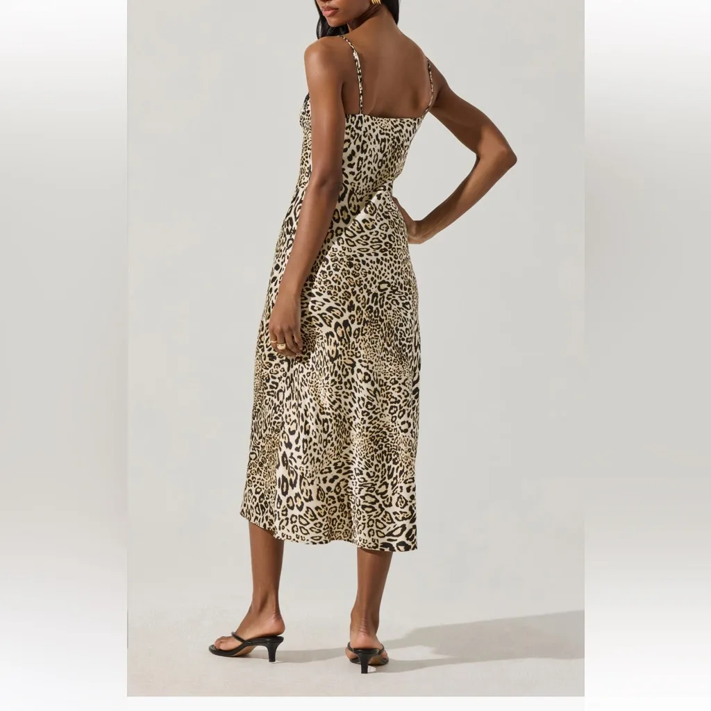 Astr Animal Print Midi Dress with Black Lace $139 - Image 2