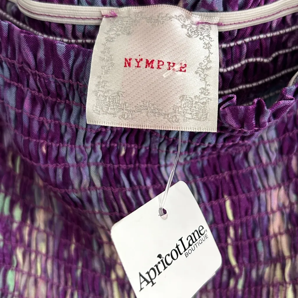 Nymphe Sleeveless Maxi Dress Purple Green Size S - Image 6