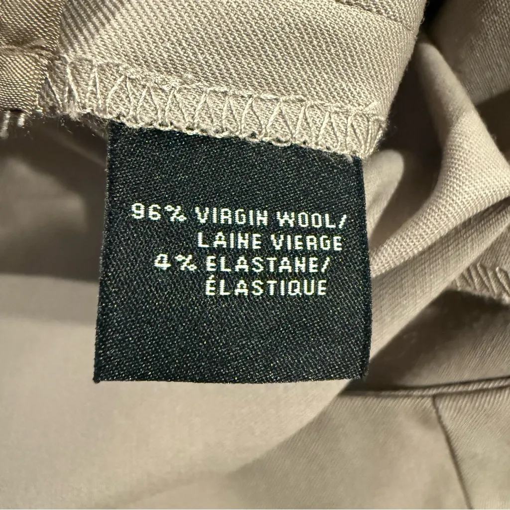 Lafayette 148 Stanton Trousers Khaki Tan Drift Side zip Pants Office NWT 14 - Image 8