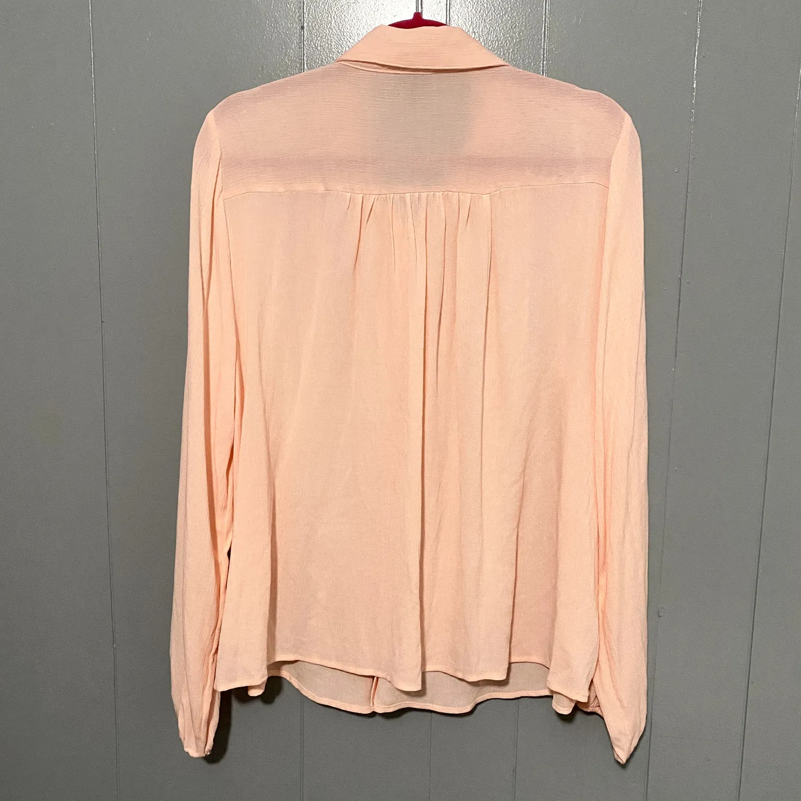 NEW Torrid Pink Madison Washable Gauze Embroidered Long Sleeve Shirt 1X - Image 7