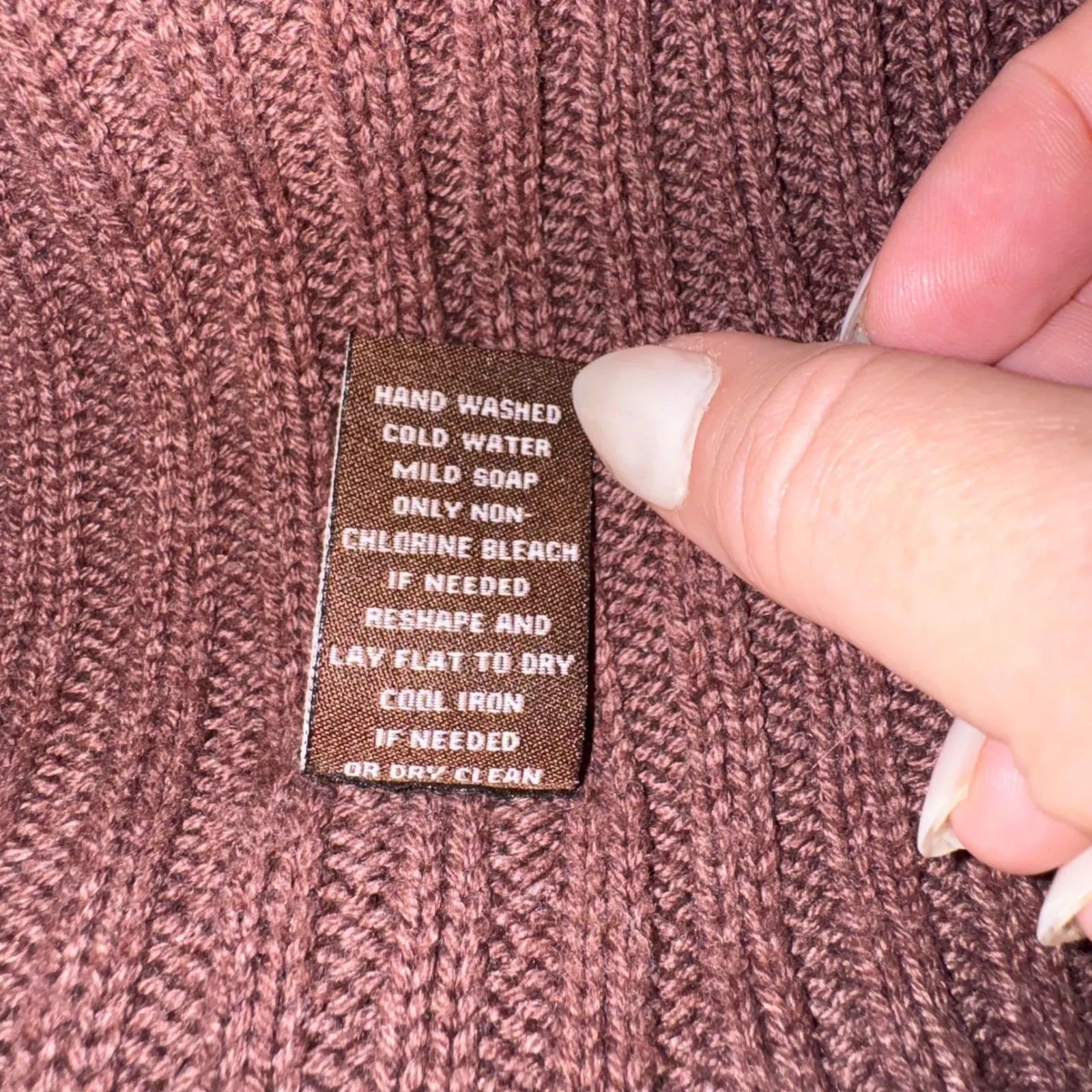 Adrienne Vittadini Women Brown Ribbed Asymmetrical Button Knit Cardigan Size XL‎ - Image 10