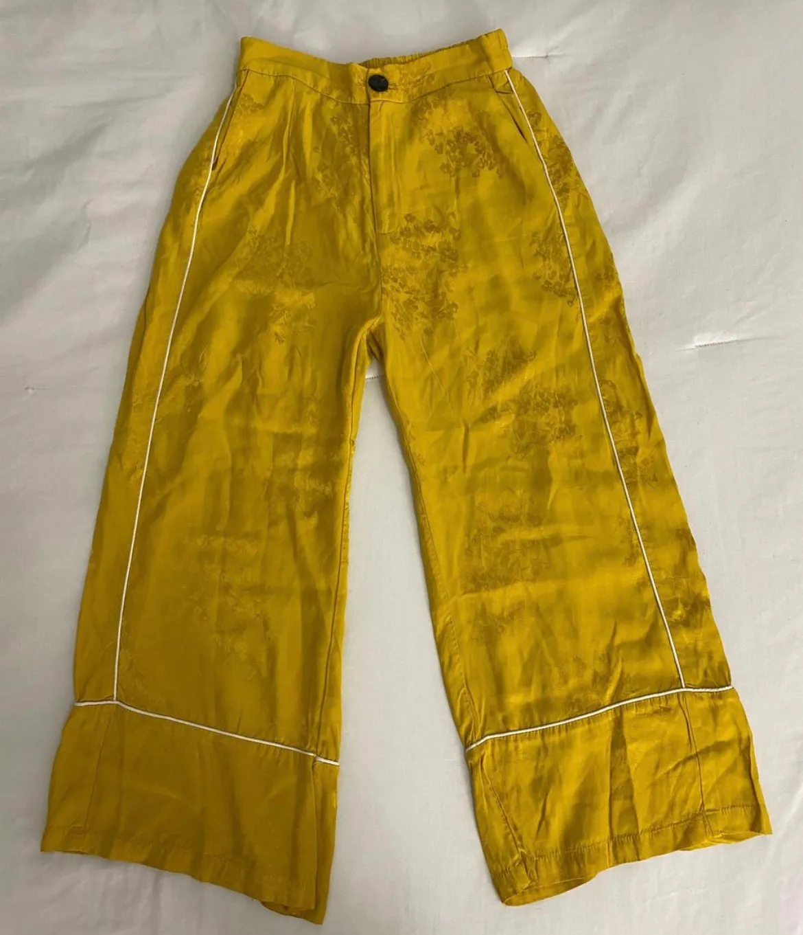 Yellow Wide Leg Pants - Image 3