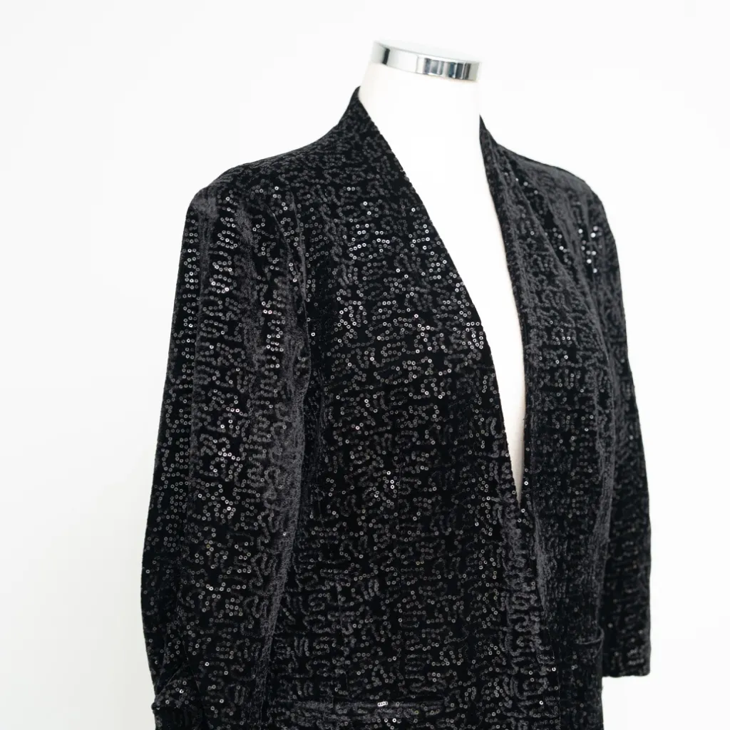 Eliza J - Sequinned Velvet Blazer - Image 6