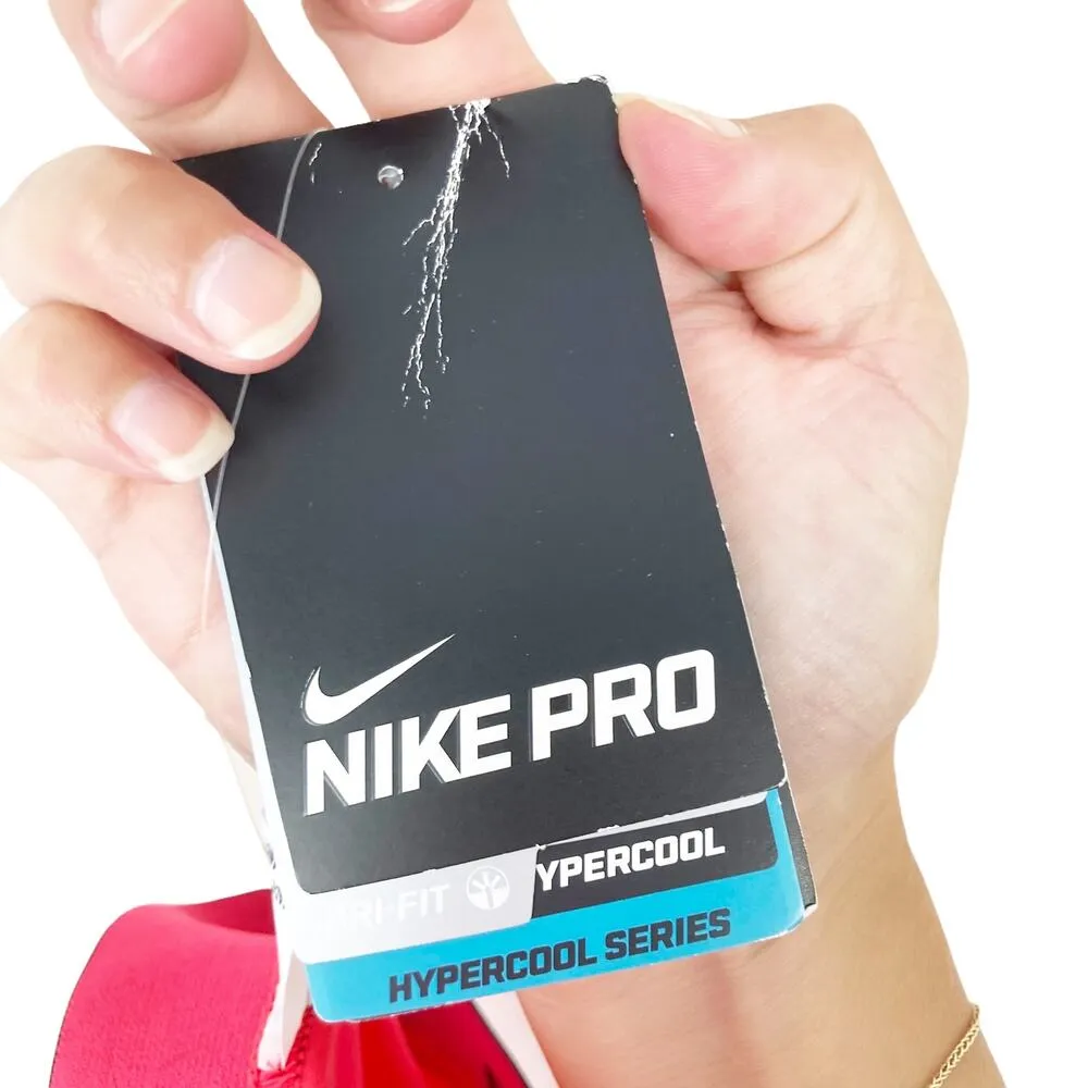 Nike Pro Hypercool Neon Coral Leggings Sz S - Image 6