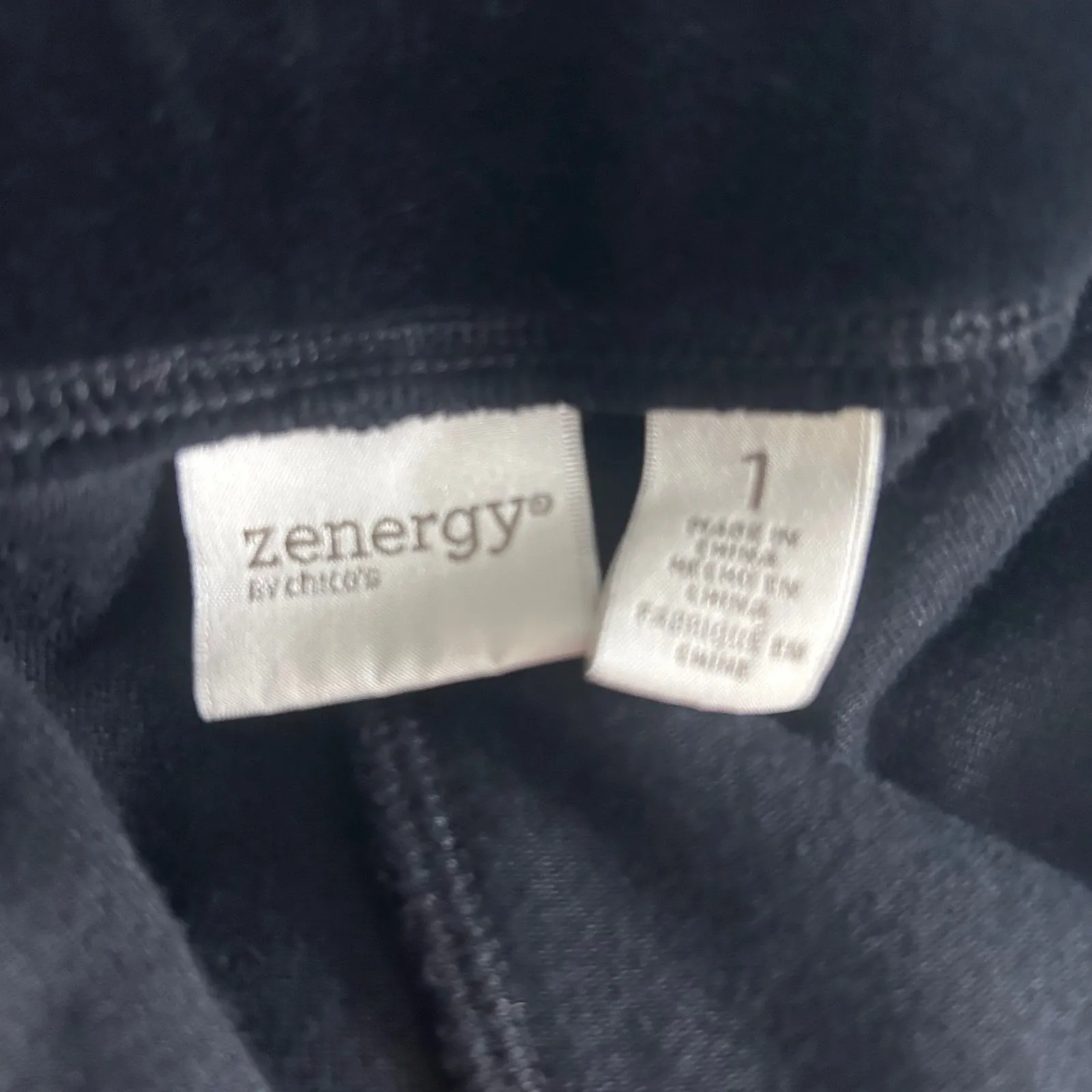 Chicos Velour Jogger Pull On Pants Black Small Or 1 - Image 5