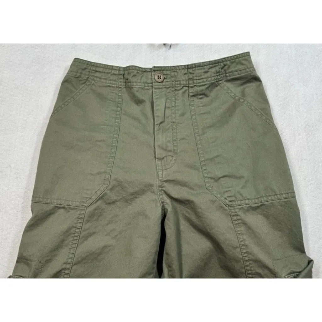 Abercrombie & Fitch Cargo Pants Olive Army Green Outdoors Utility Women's 28/6 - Image 3