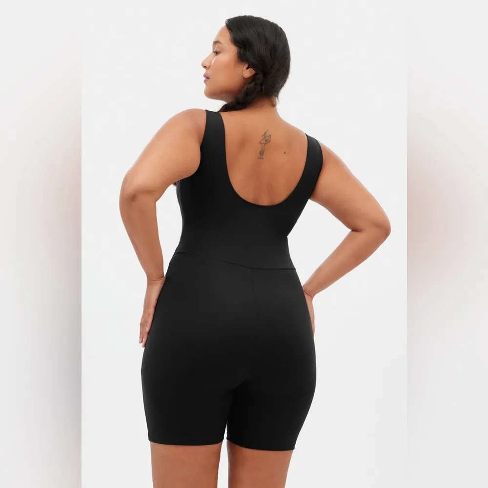 Girlfriend Collective Black Bike Unitard - Image 5