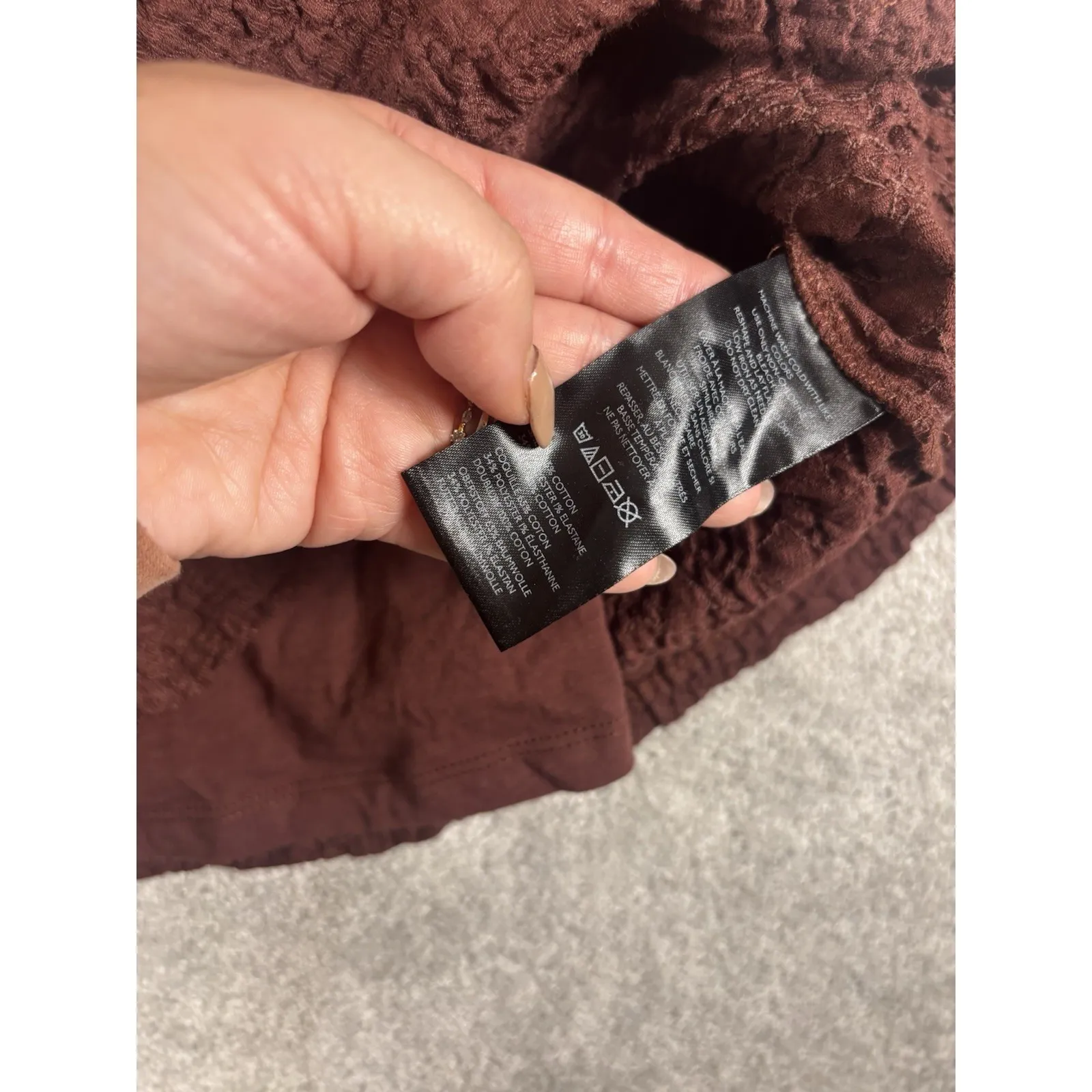 athropologie sleeveless textured mini shirt dress brown NWT‎ Liner Collared Xs - Image 11