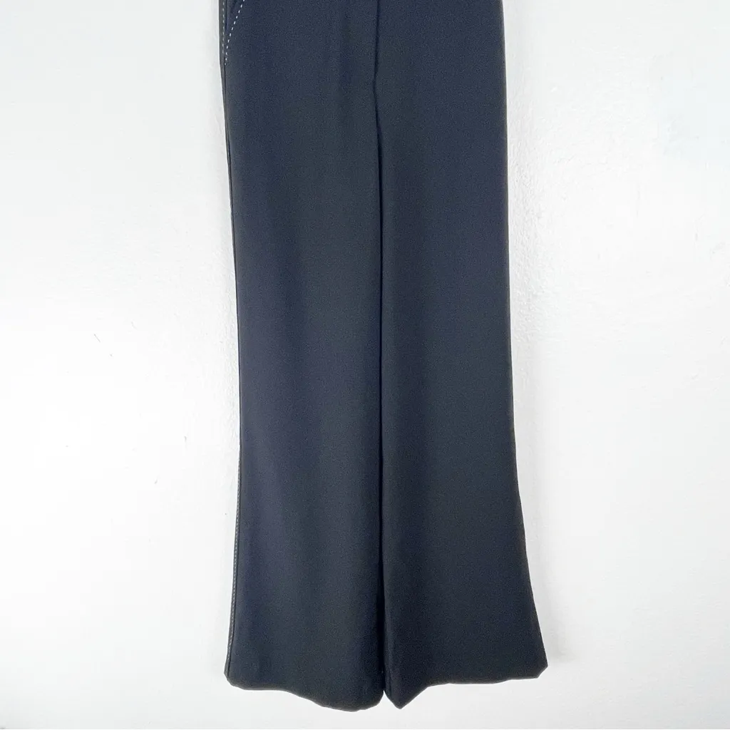 KARINA GRIMALDI Classic Black White Contrast Stitching High Rise Trousers XS - Image 10