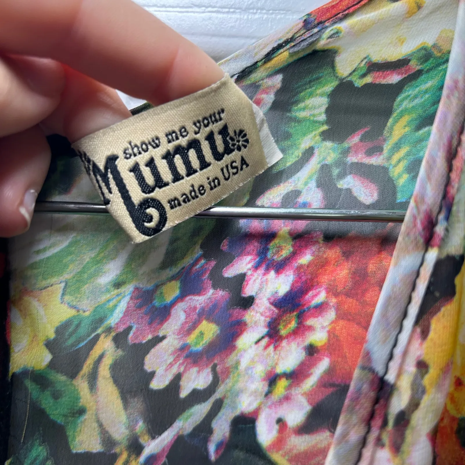 Show Me Your Mumu Floral Maxi Dress Long Sleeve Plunge Neck Womens S Event Party - Image 6