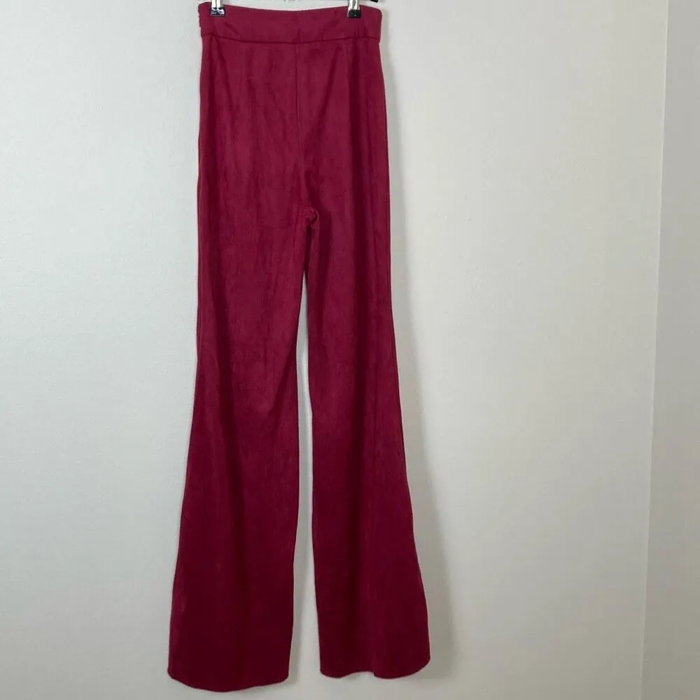 Flying Tomato Velvet Wide‎ Leg Pant Style IP7461 Size Small (L1) - Image 2