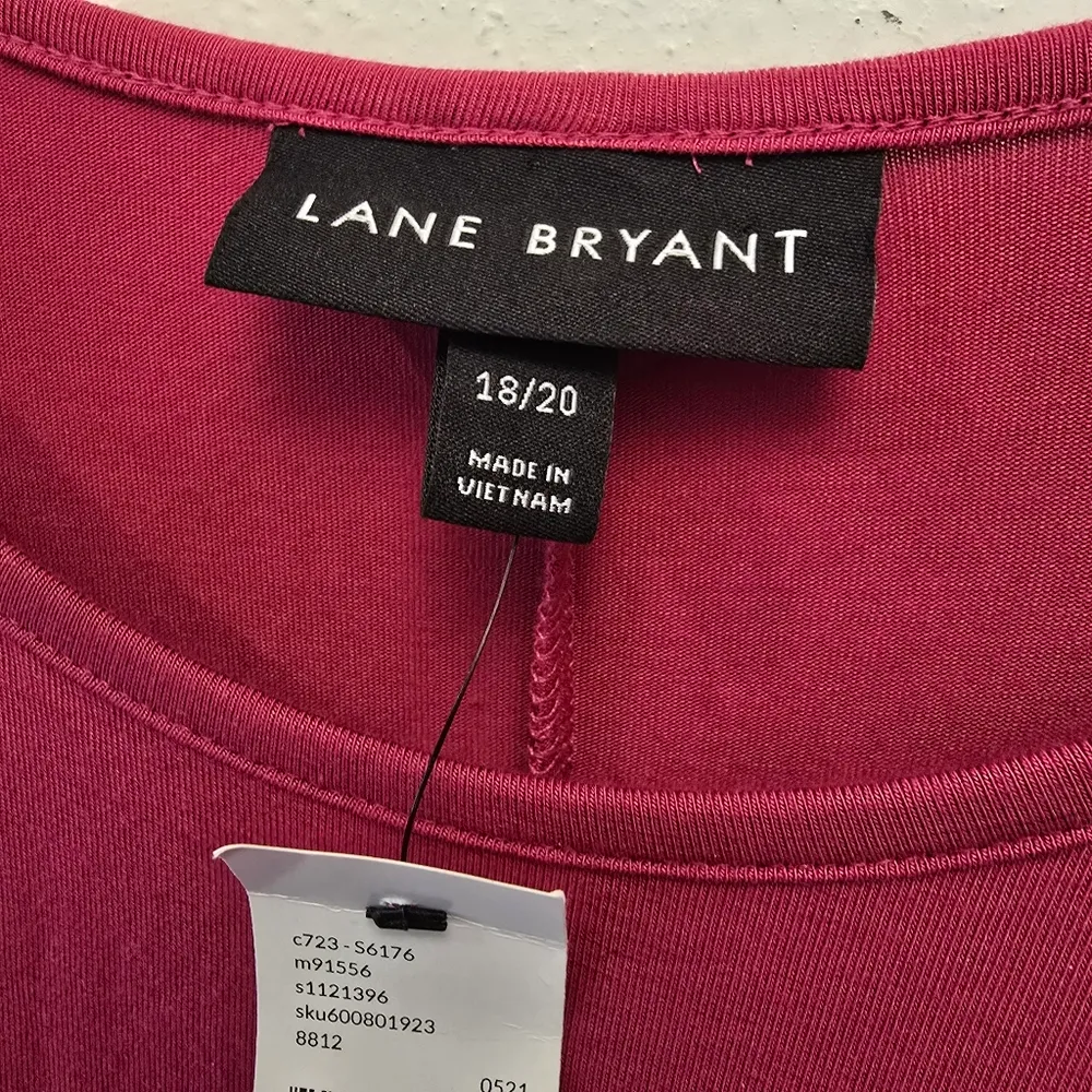 {18/20} NWT Lane Bryant Short Sleeve Ruched Sides Sheath Tee Shirt Dress - Image 6