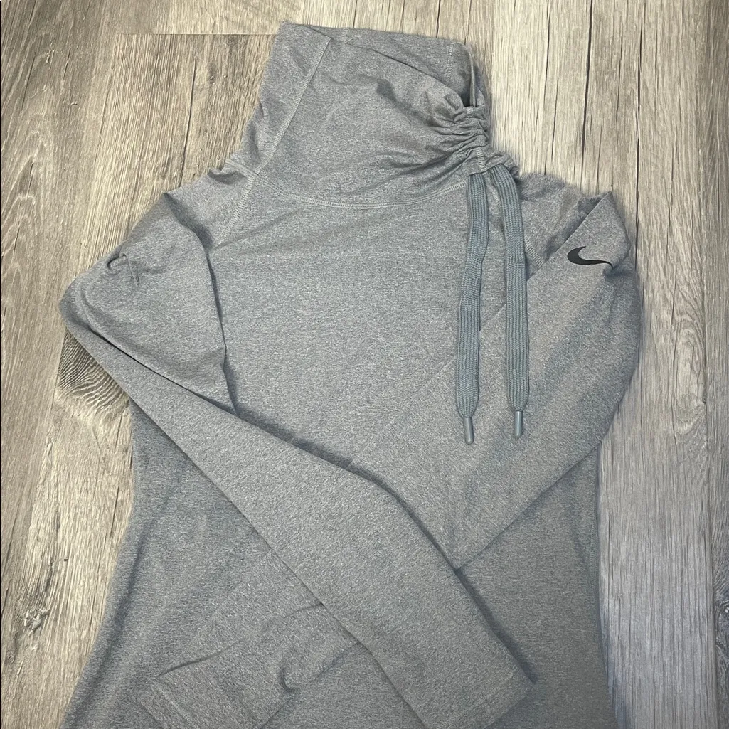 Nike Heather Gray High-Neck Long Sleeve - Image 10