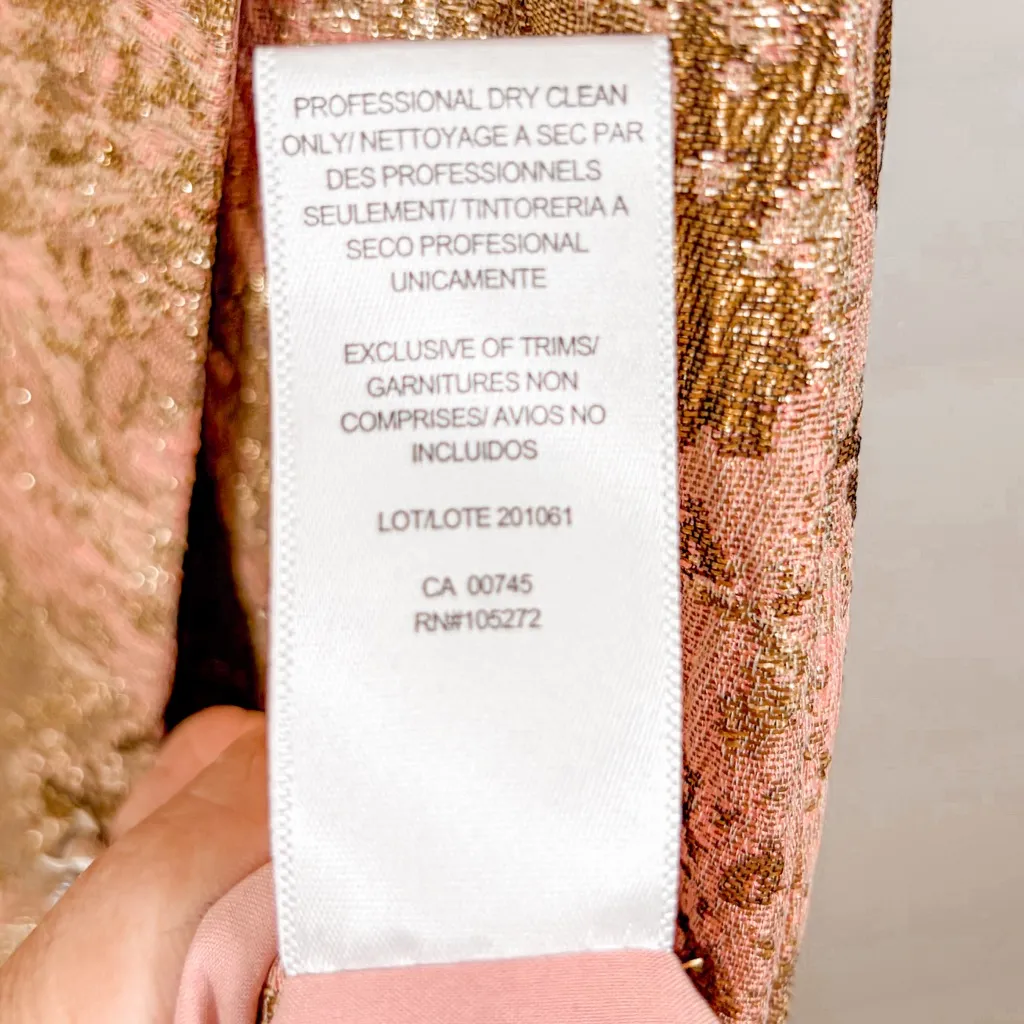 NEW Kay Unger Felix Metallic Abstract Jacquard Column Dress, Size 6, MSRP $358 - Image 11