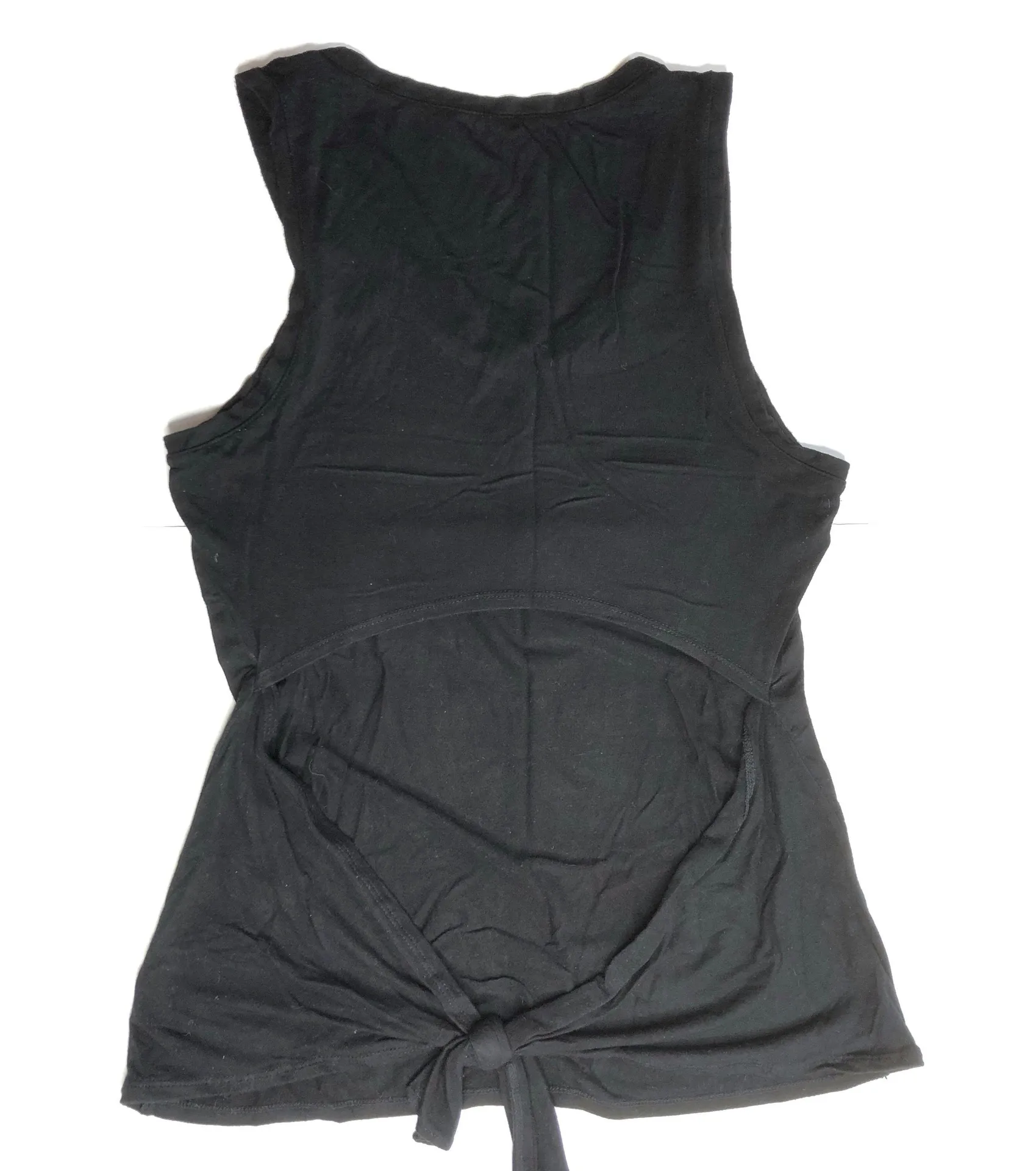 Tie Back Tank Black - Image 2