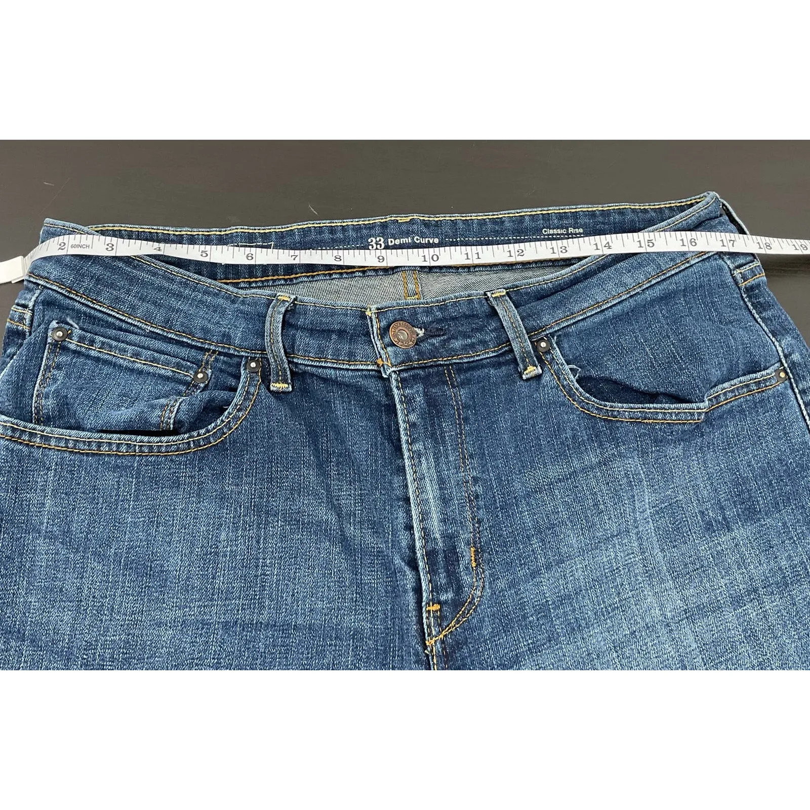 Levi's Womens Jeans Size‎ 33 Classic Rise Boot Pre-Owned (X178) - Image 3