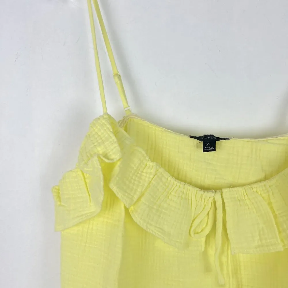 NWT J. Crew Ruffle Soft Gauze Camisole in Crisp Aloe Size XL NEW - Image 3