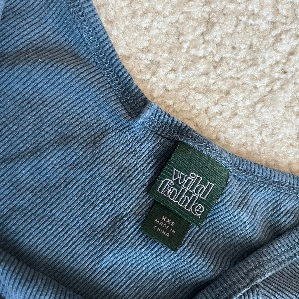 Target Wild Fable Sweetheart Neckline Ribbed Top size XXS - Image 3