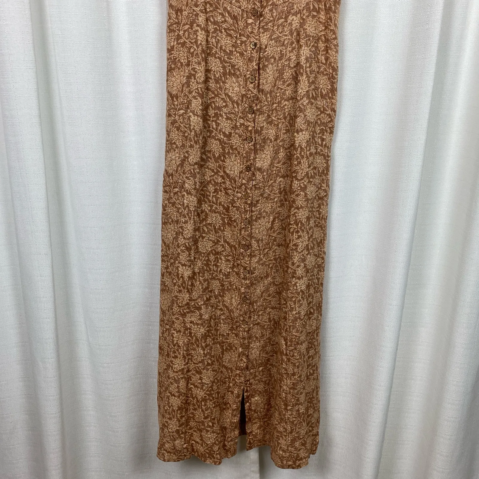 Faherty Bronze Riviera Floral Linen Kendall Dress Sz.S NWT - Image 8
