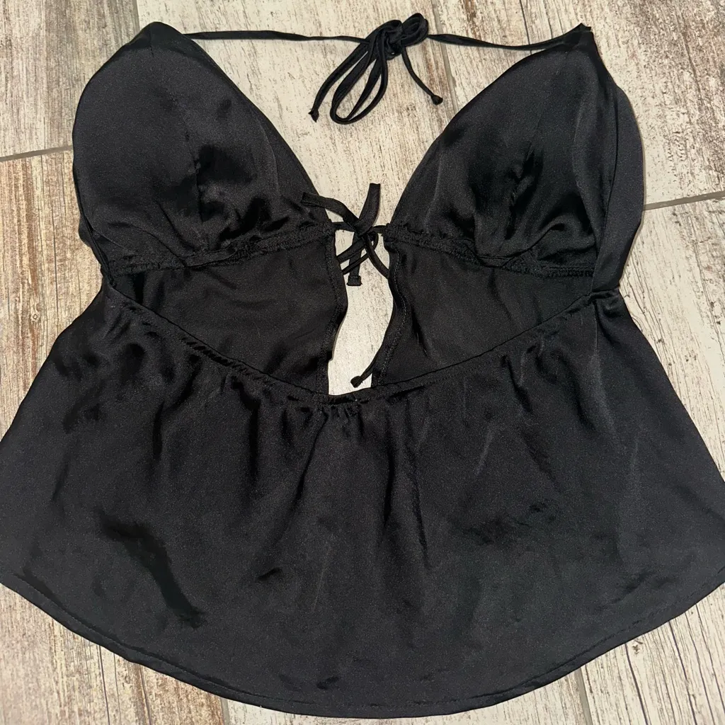 Black Satin Garage Pajama Set - Image 4