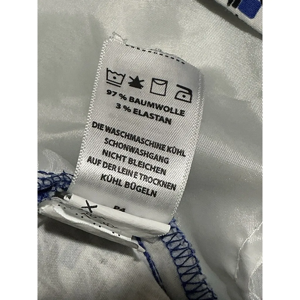 Woman’s Porcphrase 18w Blue Black White Geometric Capri Pants Casual - Image 6