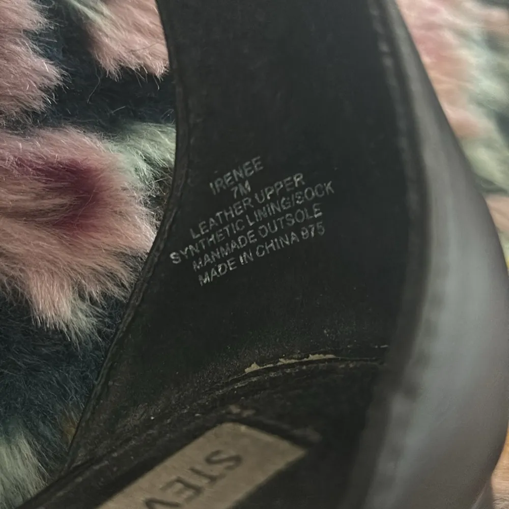 Steve Madden Black Leather Block Heel Sandals - Image 10