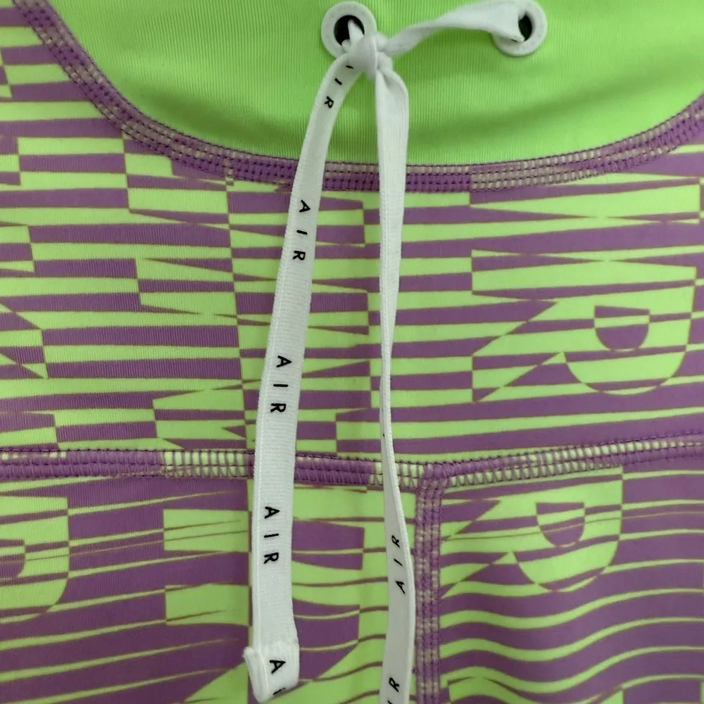 NIKE AIR Fast Dri-Fit Running Tight 7/8 Leggings High Rise Green Purple Small - Image 7