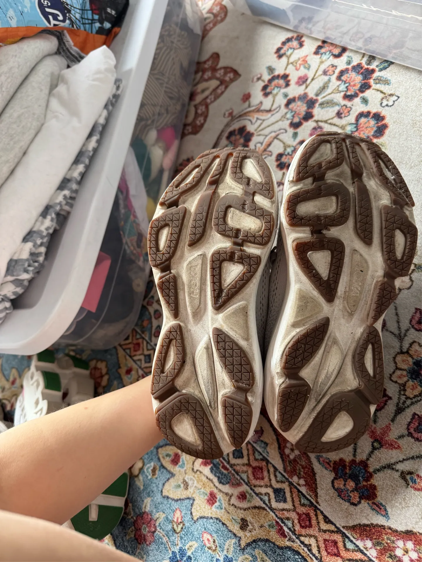 White Hoka Bondi 8 Shoes - Image 2