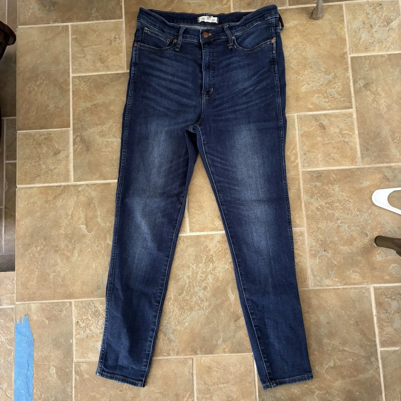 Madewell Jeans Womens Size 30 10” High Rise Skinny Blue Denim Jeans Dark Wash - Image 3