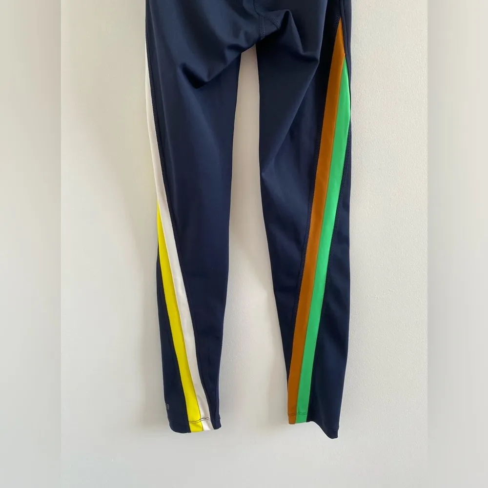 Splits59 Pierce High Waist Techflex 7/8 Legging Indigo, Copper & Yellow Size XS - Image 10