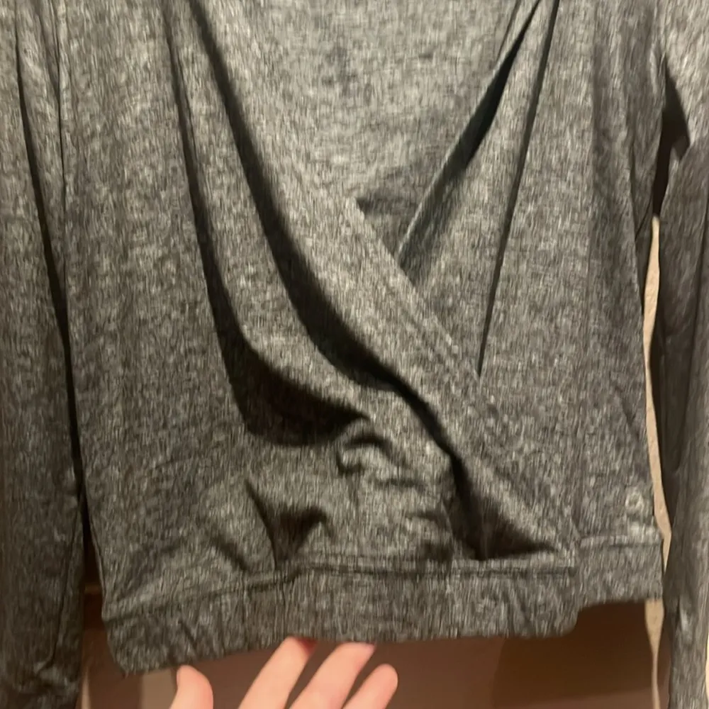 Fit Women’s Ballet Yoga Wrap Hoodie Size Medium Gray - Image 5