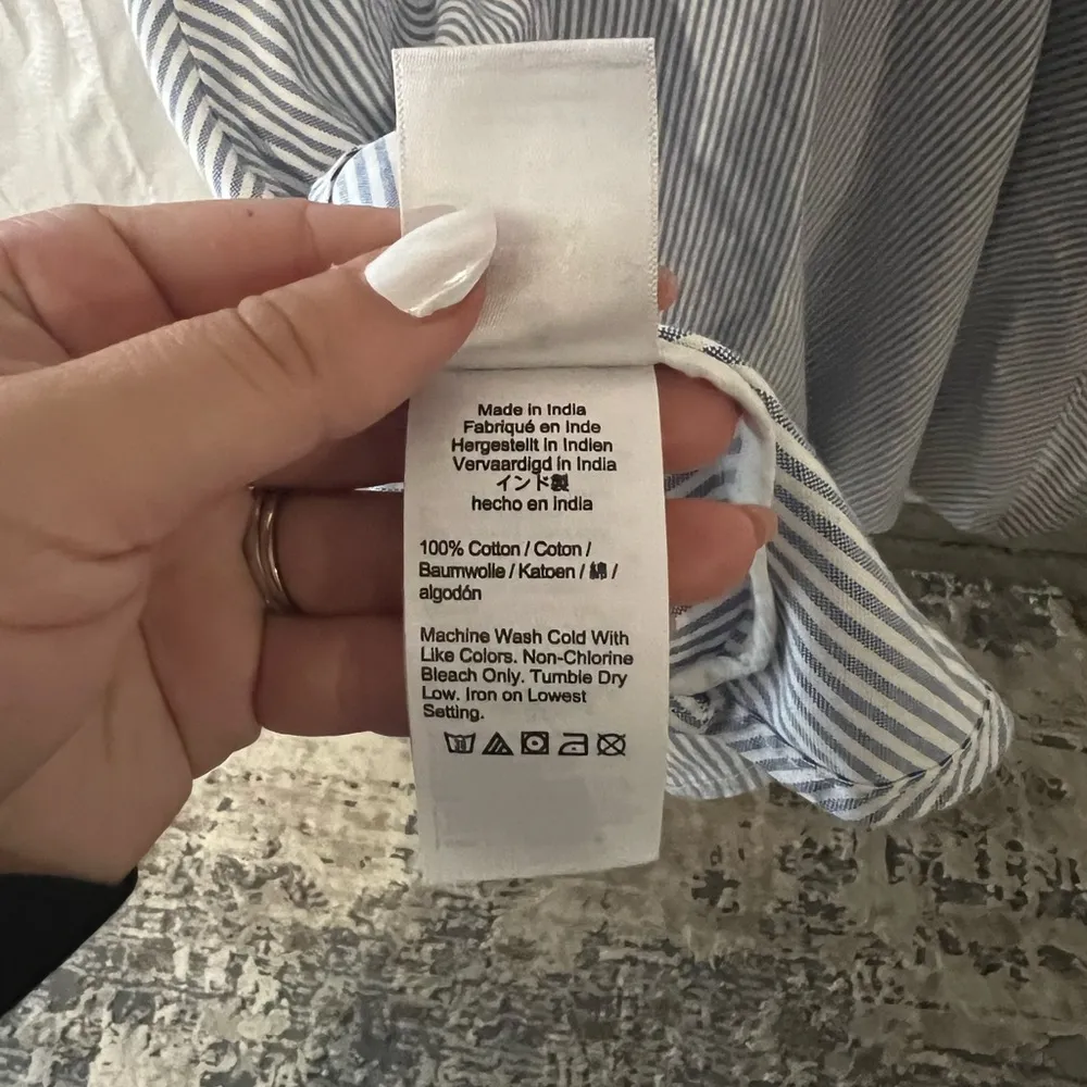 J. crew Blue Oxford Cotton A-Line Shirtdress Size 4 US - Image 9