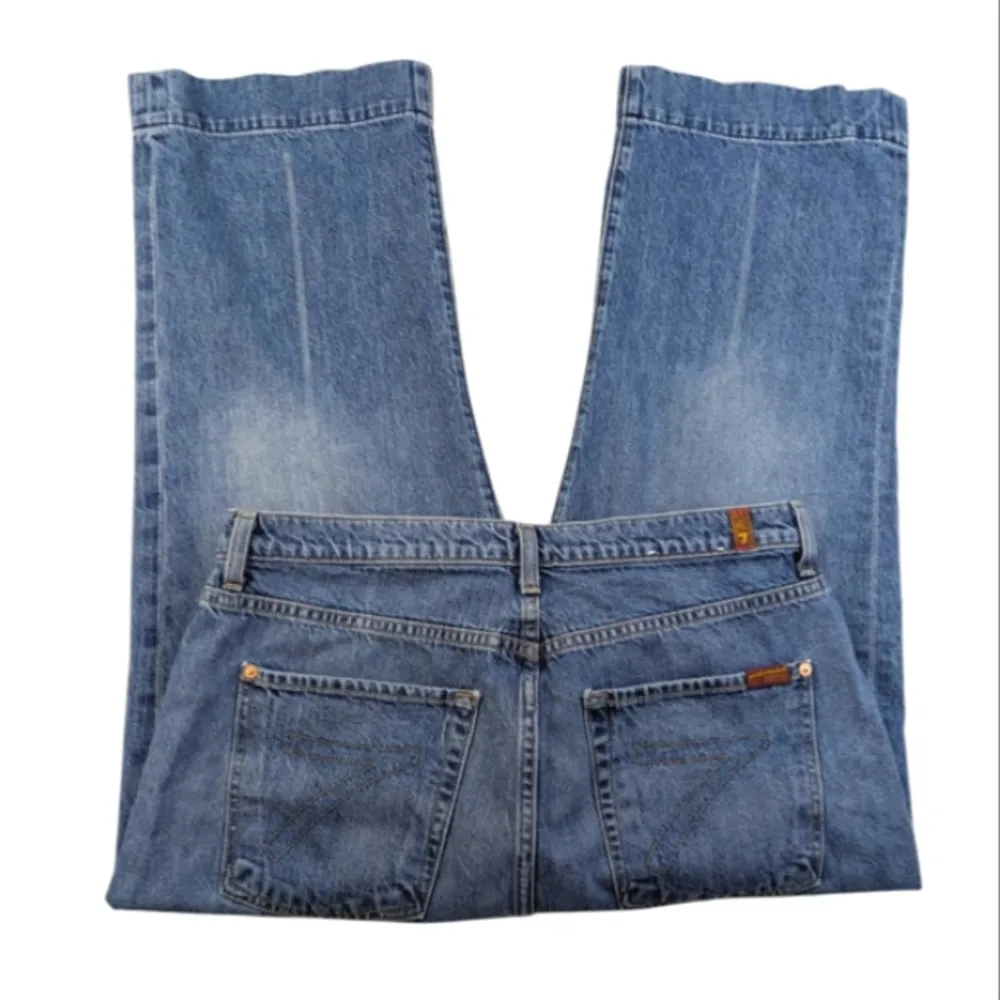7 For All Mankind Dojo Cropped Vintage GUC Size 34      J1581 - Image 4