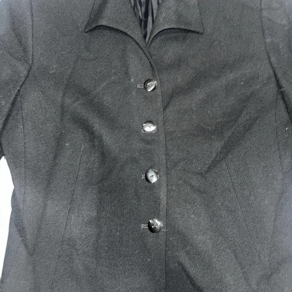 Gianni Sport Sz 10 Women’s Black 100% Wool‎ Button Front Coat - Image 3