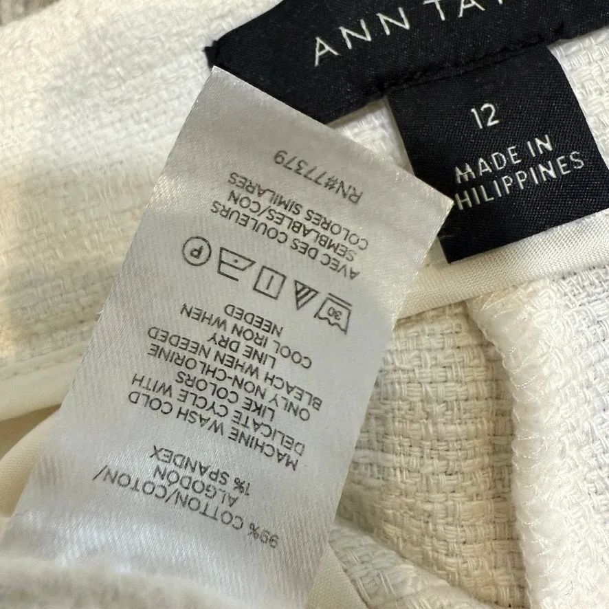 Ann Taylor 12 nautical sailor high waist textured shorts SH 3111 - Image 4