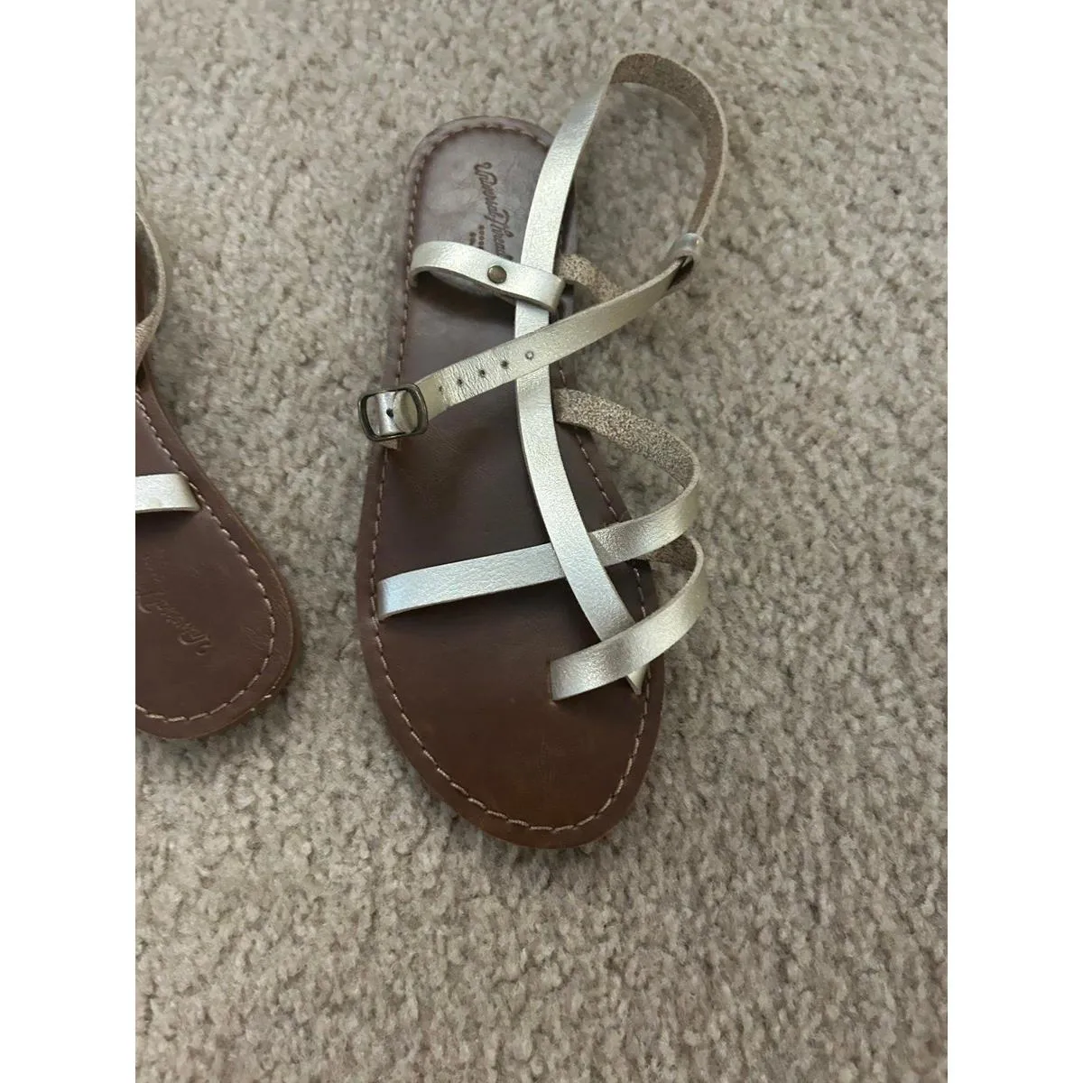 Sandals Size 8 Shoes Woman sandals Silver - Image 2