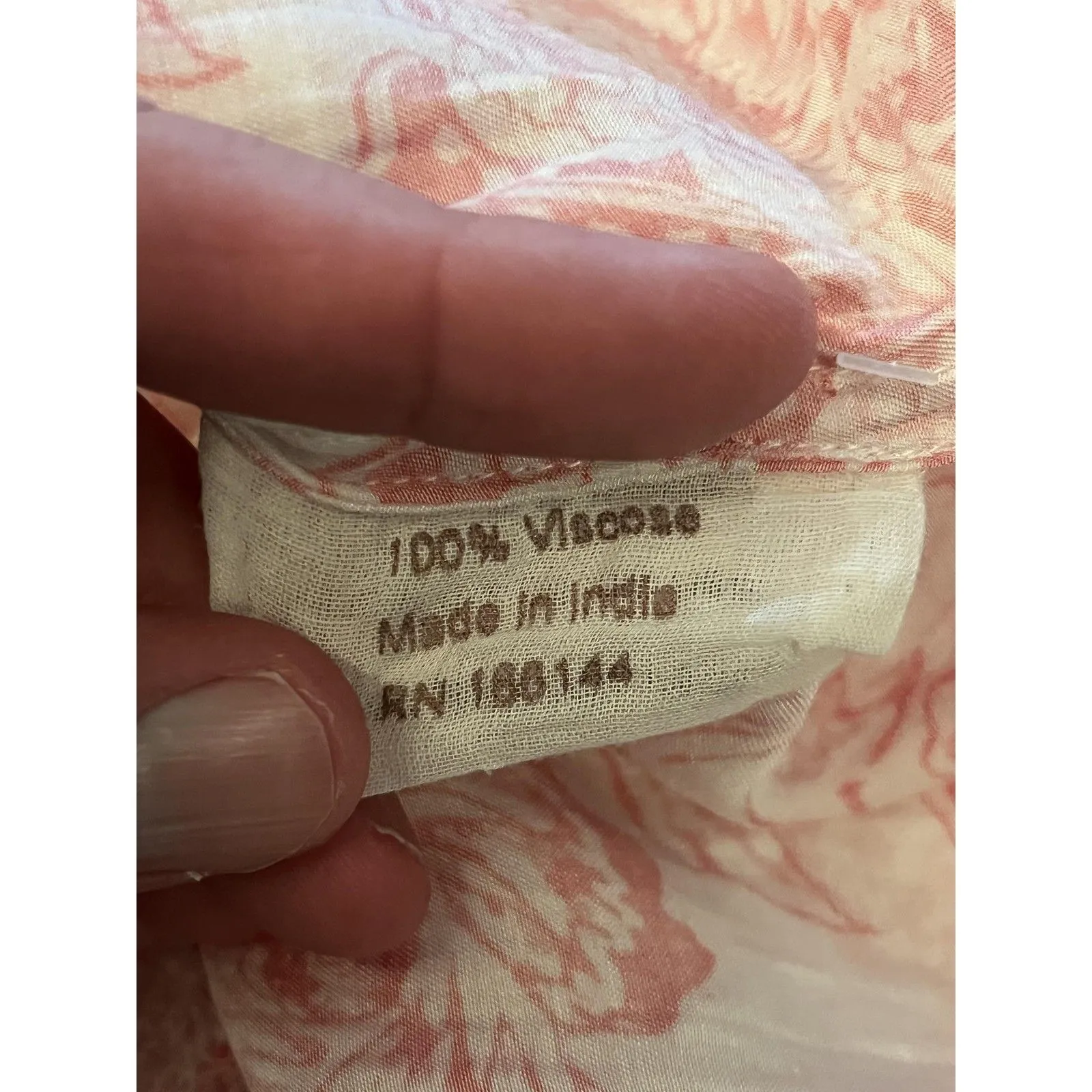 Alamwar Dress Womens Large White Red Floral V Neck Maxi Boho Tassel Tiered - Image 12