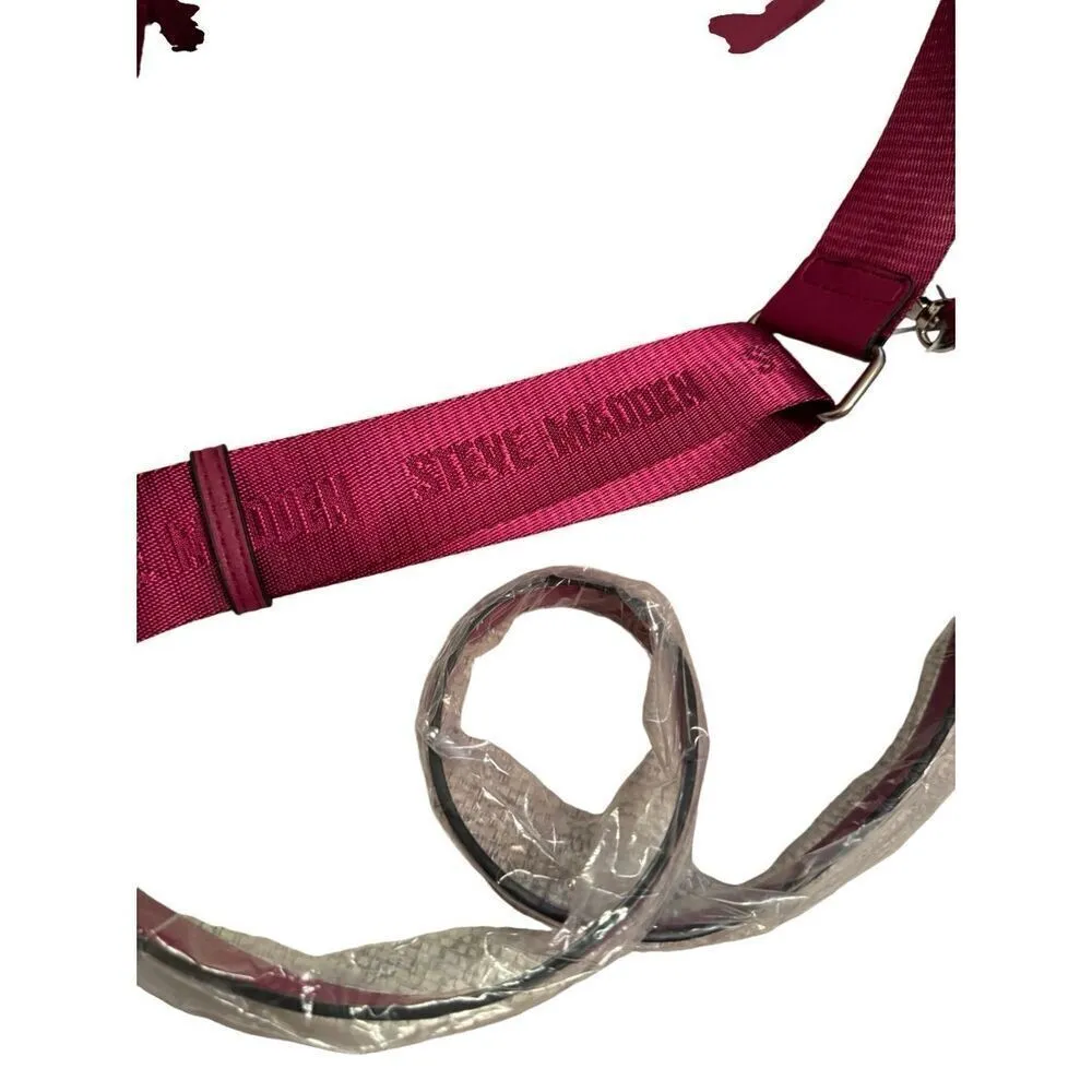 NEW Steve Madden Bevelynn Cranberry Satchel Small Purse with Zip Pouch - Image 5