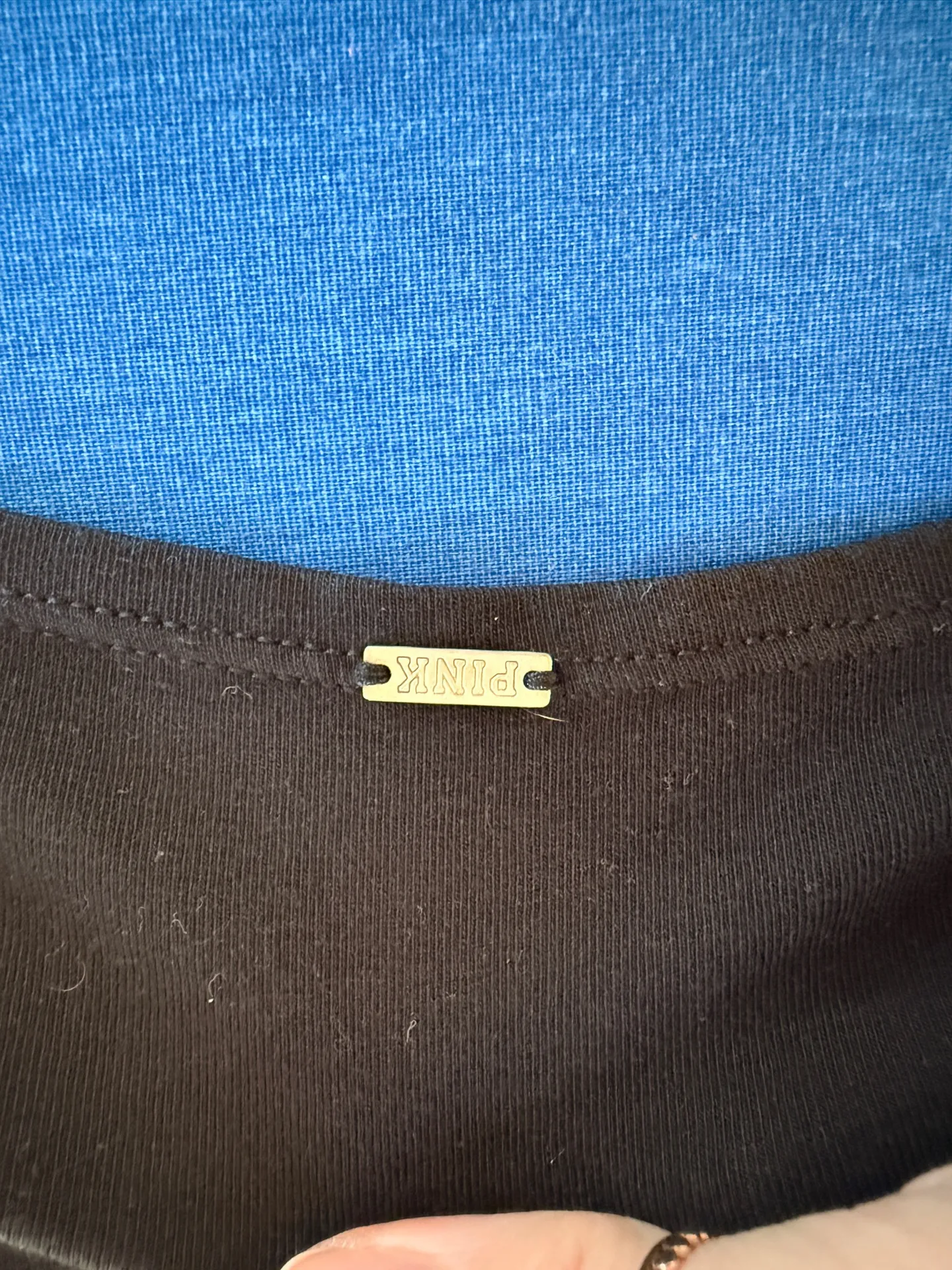 PINK Victoria's Secret EUC RARE Black and White Checkered Longline Crop Top - Image 5