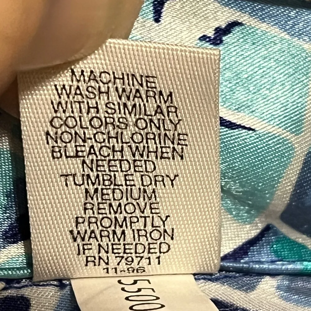 VICTORIAS SECRET Blue and Sea Geeen Geometric Print Robe Size M/L - Image 9