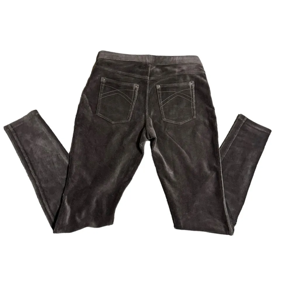 Hue Womens Size Small Girlfriend Cord Straight Leg Dark Brown - Image 7