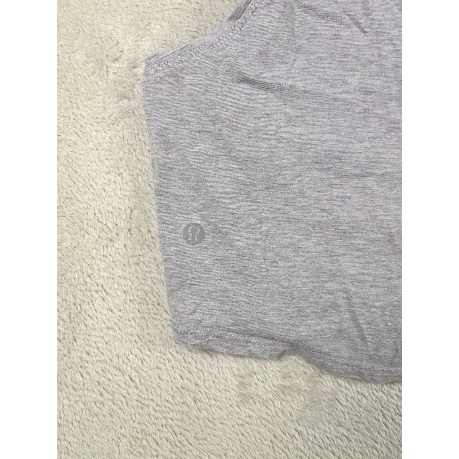 Lululemon Cut Back Crop Tank Top Pima Cotton in Purple Womens 10 Workout Yoga - Image 6