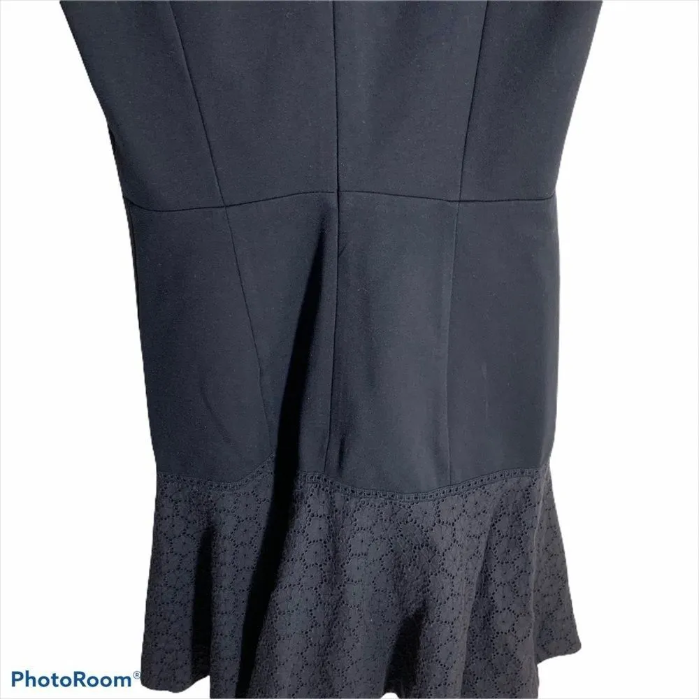 J. Crew‎ Paneled Eyelet Dress Black - Image 8