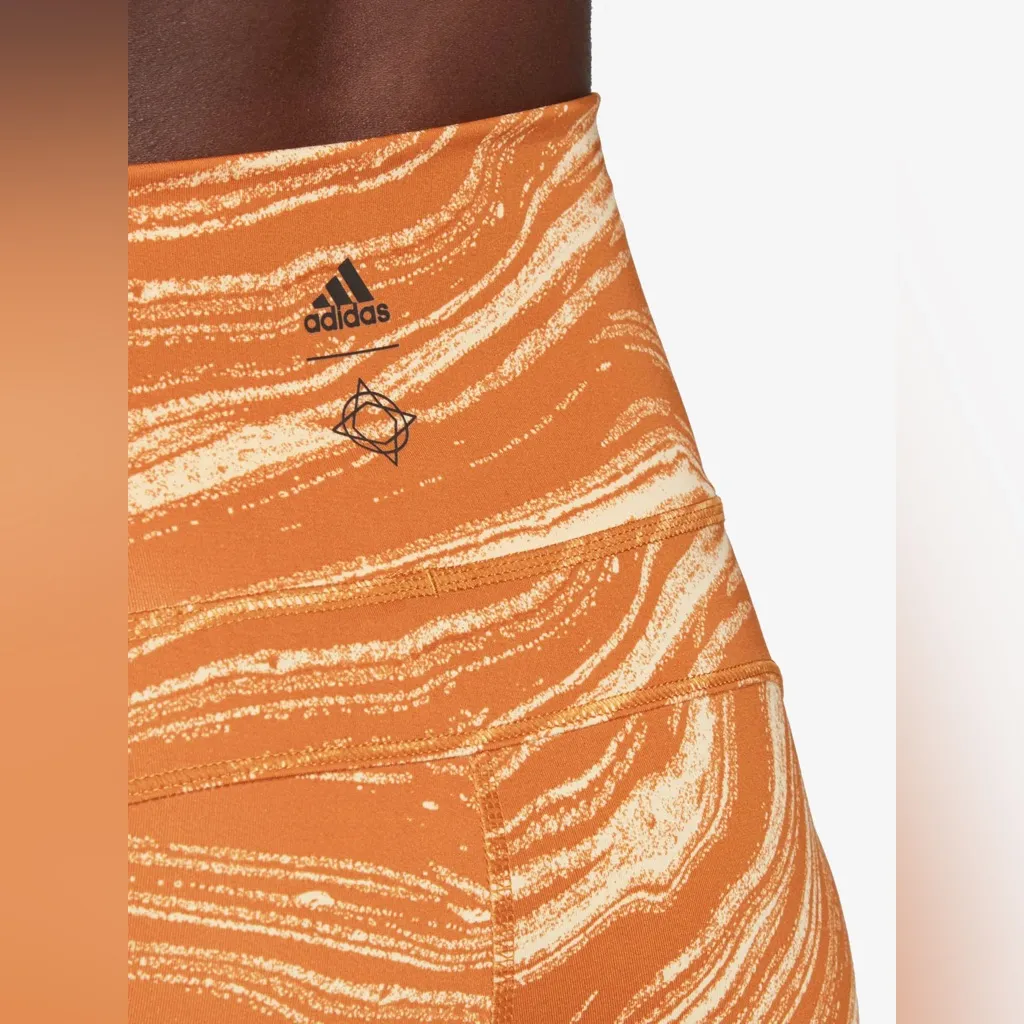Adidas Believe This Wanderlust Performance leggings in glow orange/ white S NWT - Image 4