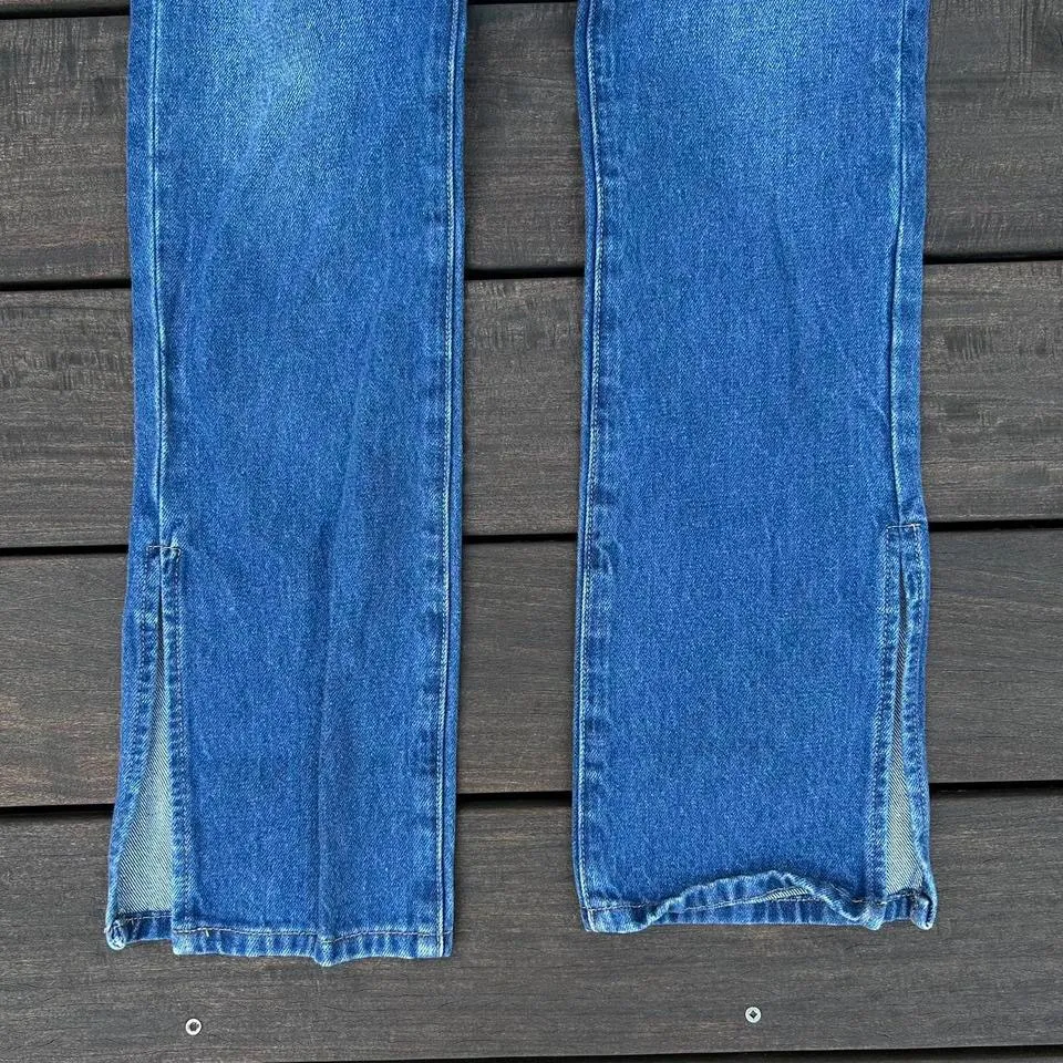 Blank NYC The Cooper Long Slim Straight High Waisted Straight Leg Blue Jeans - Image 2