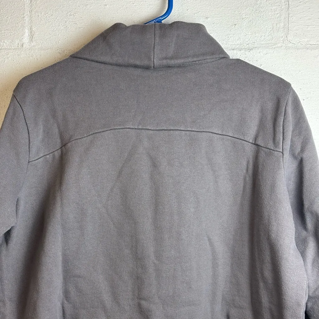 Athleta Woman’s Casual Thick Cowl Neck Minimalist Grey Cozy Pullover Size Medium - Image 8