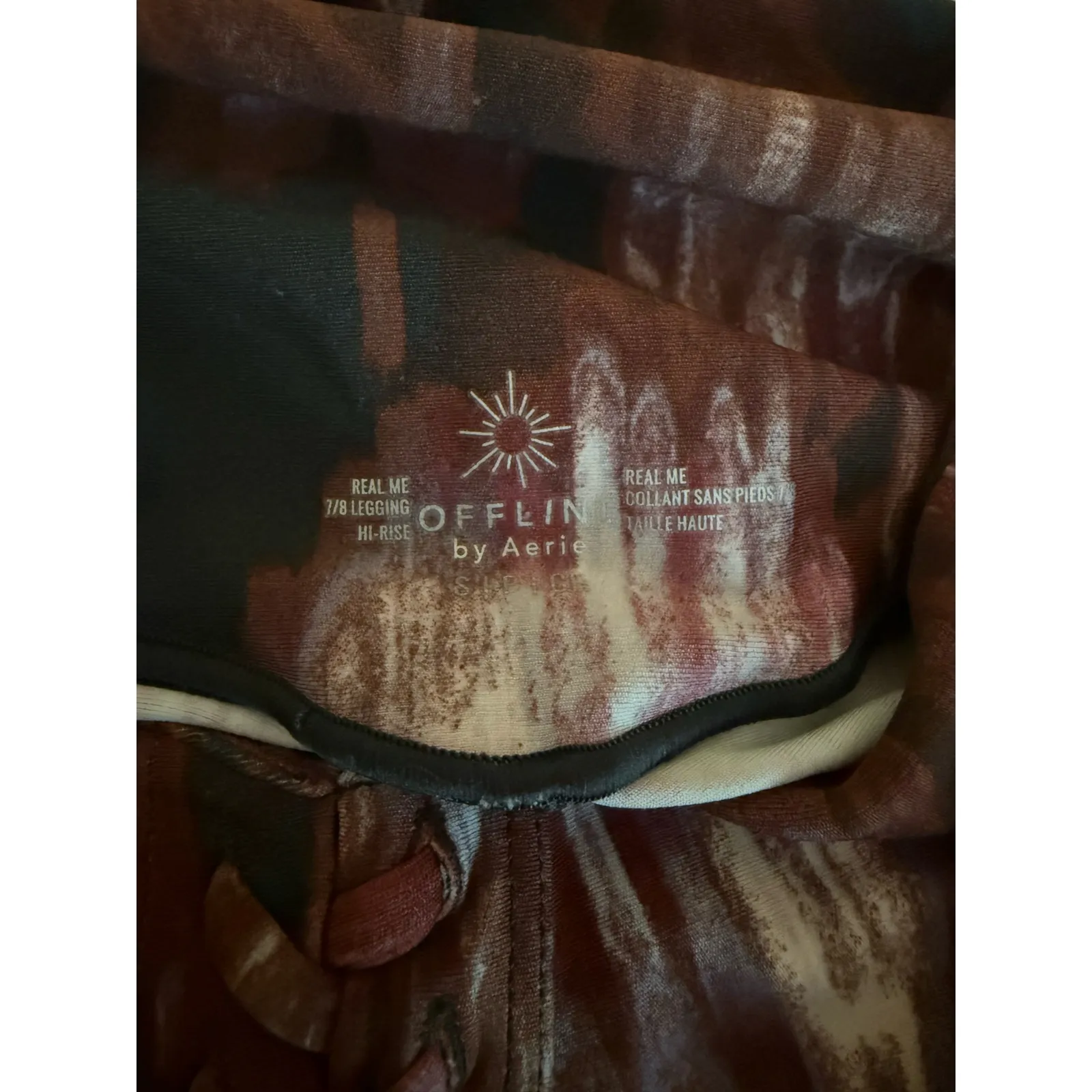 Offline by Aerie American Eagle Real Me 7/8 Leggings Women’s S High Rise Tie Dye - Image 5