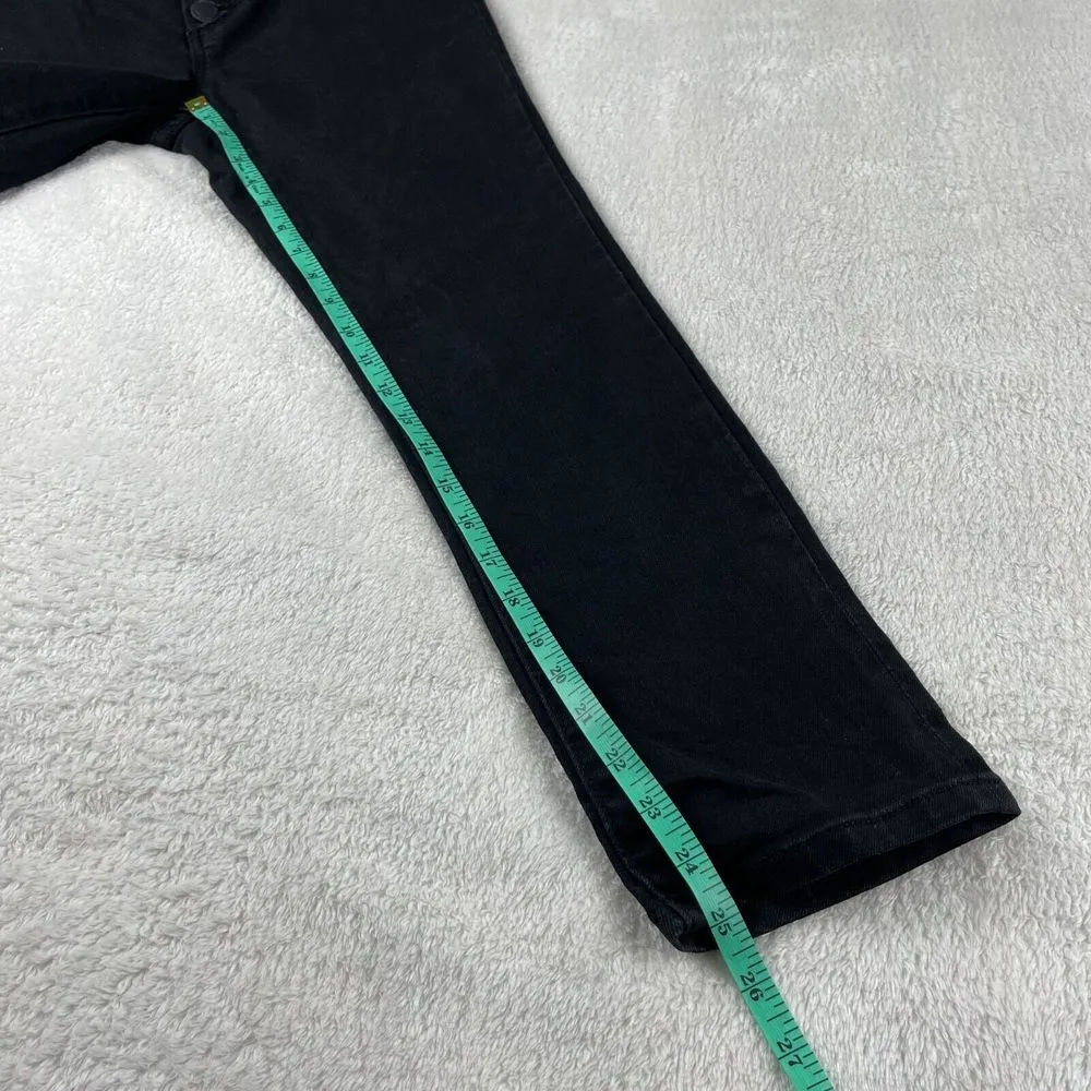 Simply Vera Vera Wang Capri Jeans Womens Size 4P Black Denim Button Fly Mid Rise - Image 7