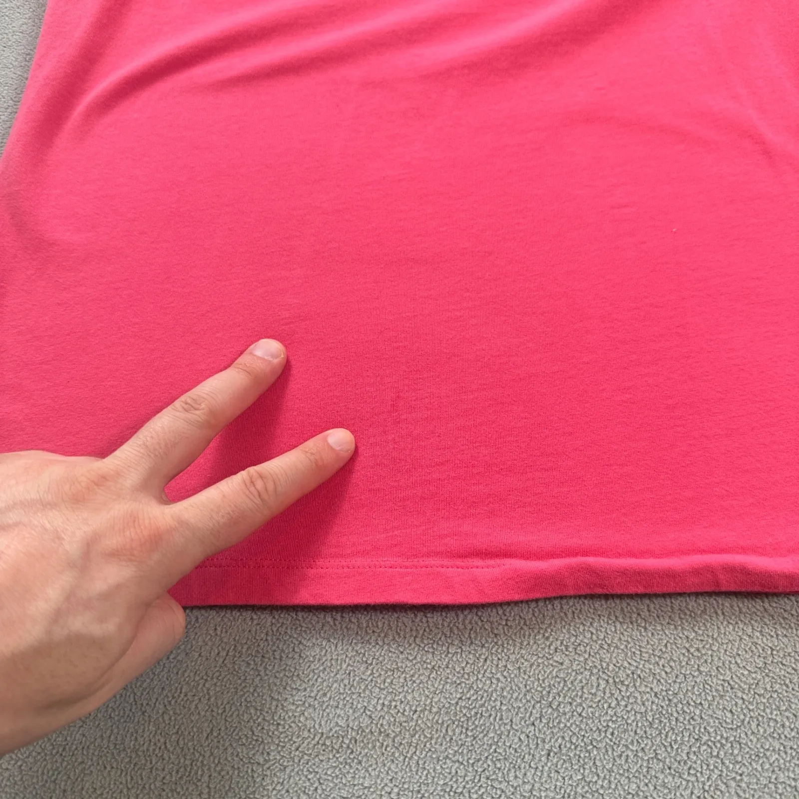 Tommy Hilfiger T Shirt Small Women Pink Eyelet Puff Sleeve Chest Pocket Flag - Image 7