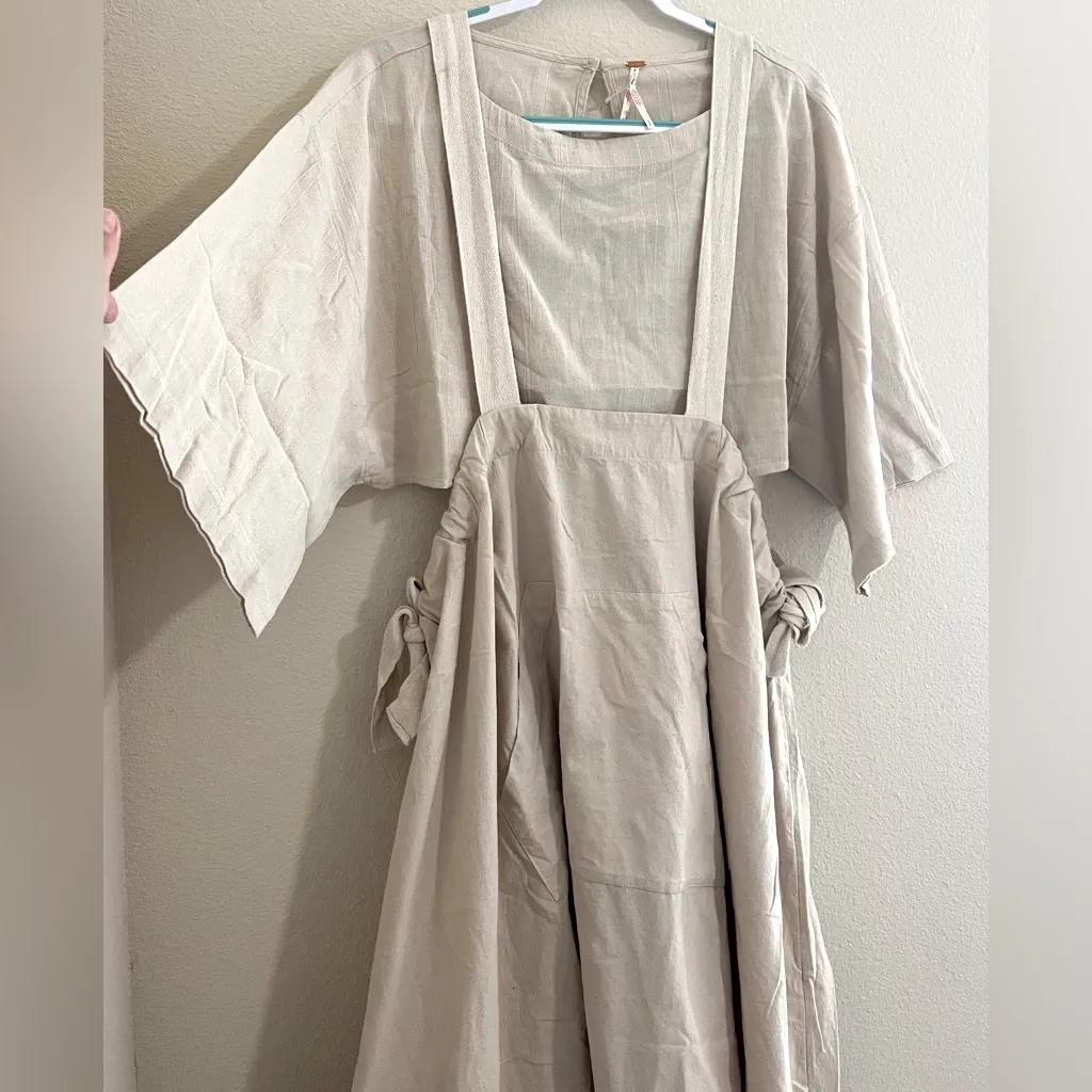 Free People Double Down Boho Chic Beige Set NEW Size S - Image 9